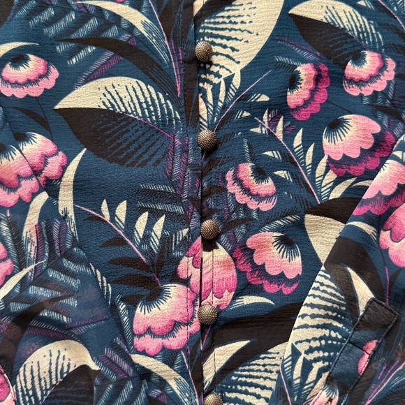 Anthropologie Long Sleeve Floral Sheer Blouse - Picture 3 of 11